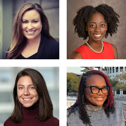 2022-2023 IRP National Poverty Fellows: Sarah Charnes, Jennifer Daniels, Gwendolyn Donley, and Maretta McDonald.